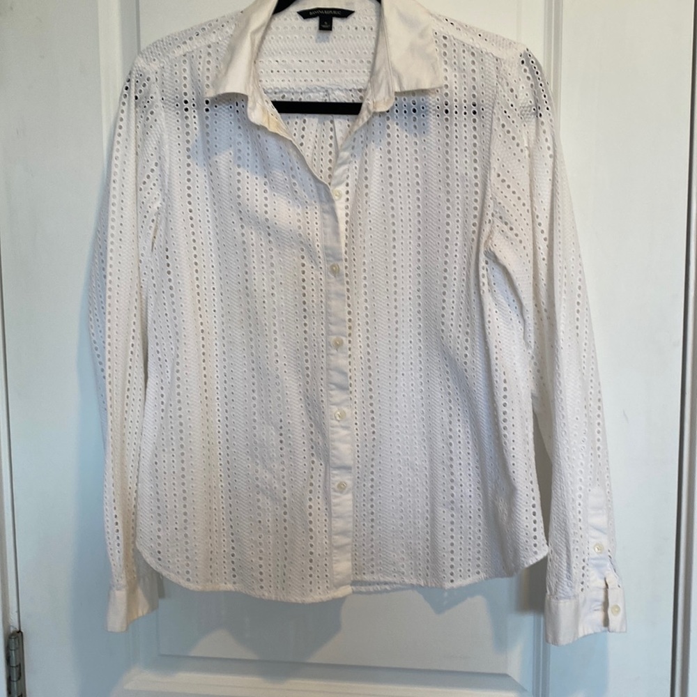 Banana Republic white blouse